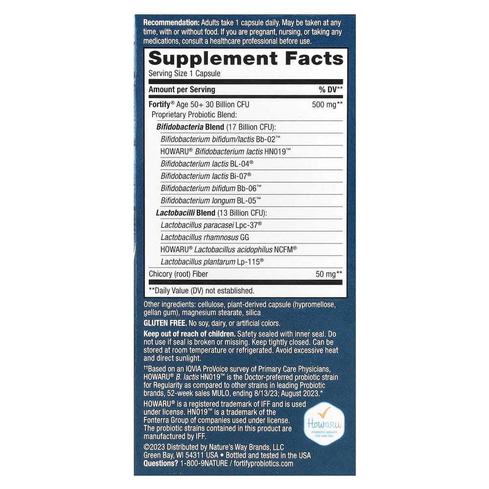 Nature's Way Fortify® Daily Probiotic 50+ 30 Billion CFU Delayed Release Capsules