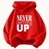 Nooit Opgeven Brief Print Hoodie Kinderen Lente Kinder Sweatshirt Hoody Casual Hoodies voor Jongens Meisjes Kleding