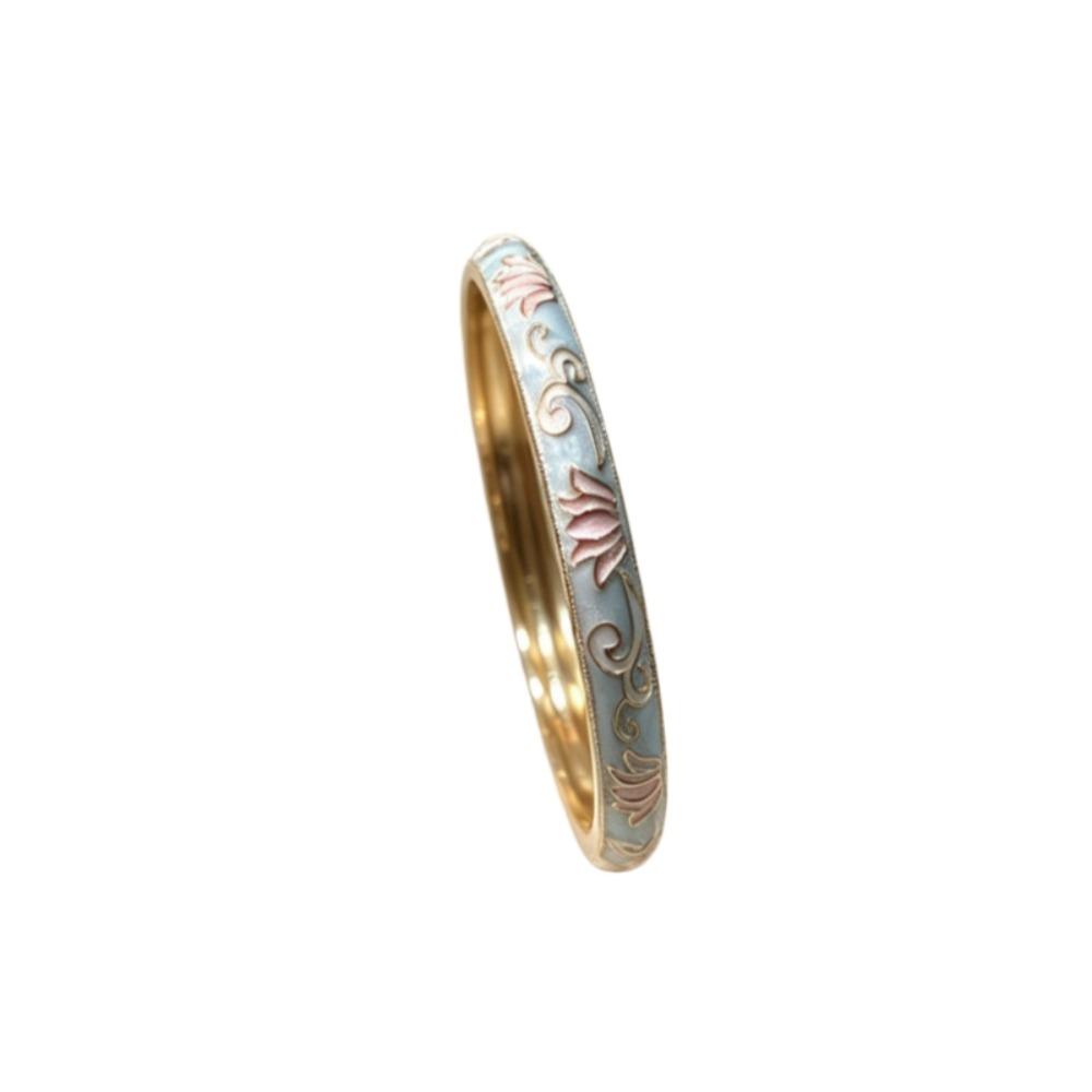 Colorful Vintage Cloisonne Bangle Traditional Women's Hand Bracelet Jewelry Gifts