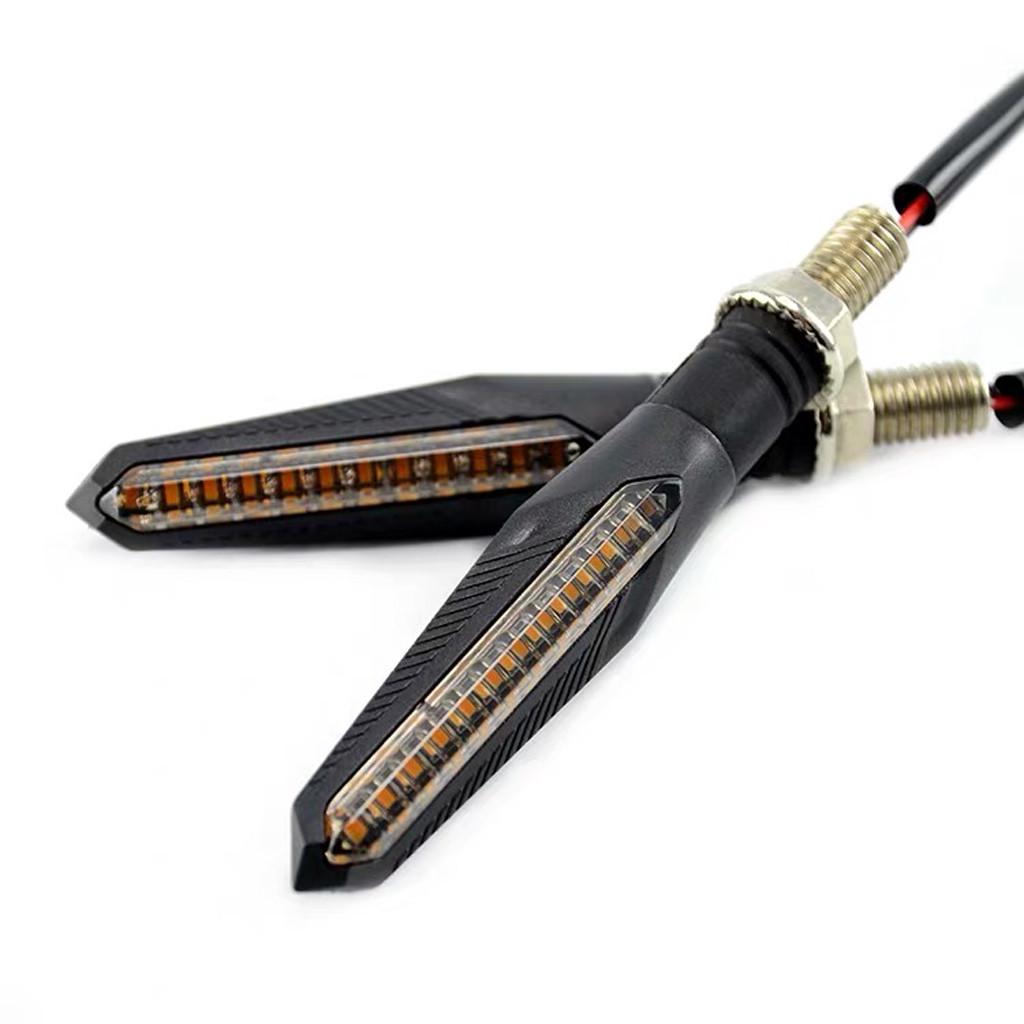 2Pcs Motorcycle 12 LED Turn Signal Light Indicator Blinker Lamp Amber