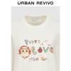 UR 2026 Women's Playful Cat Letter Print Long Sleeve T-shirt