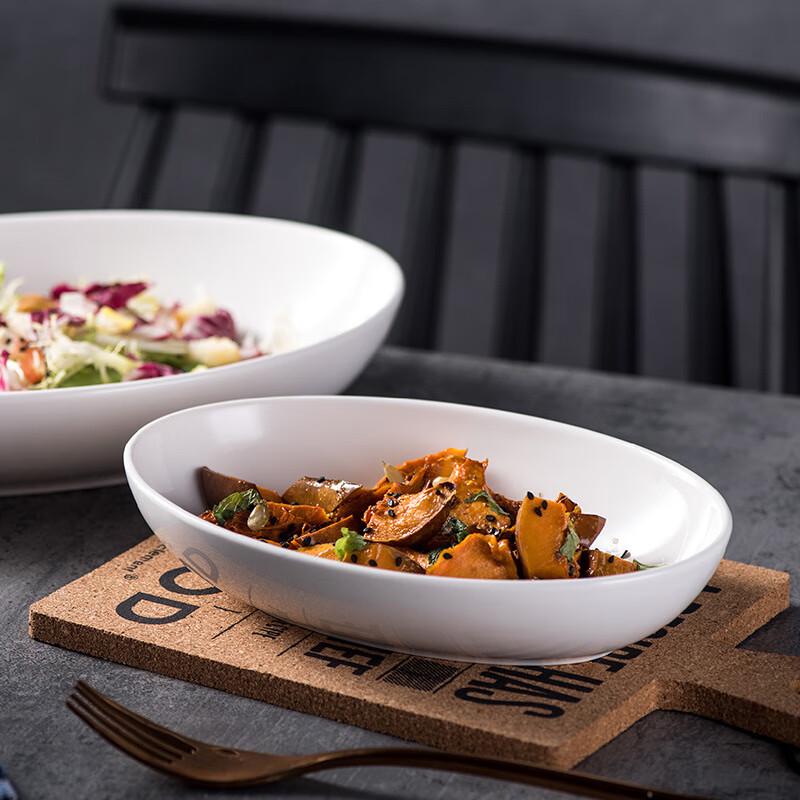 

Nordic Pure White Ceramic Oval Deep Plate