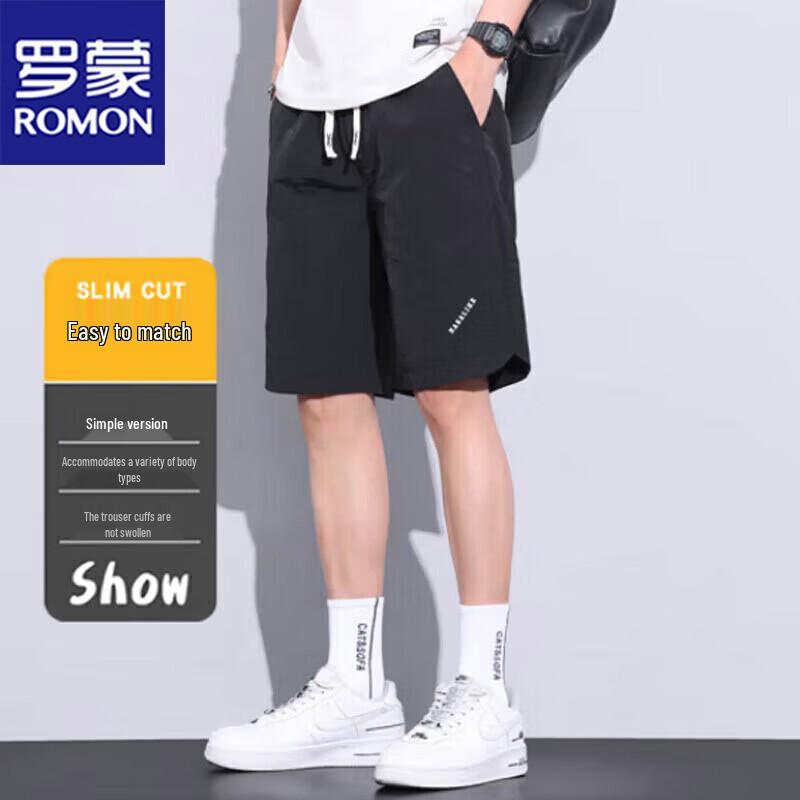 ROMON Men's Summer Breathable Sports Beach Shorts