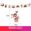 24 Christmas Cartoon Store Paper Bunting Flags for Festive Atmosphere