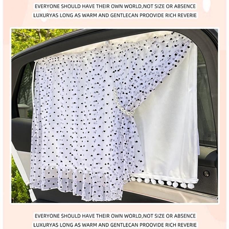 Creative Summer Children Sun Protection Embedded Car Side Window Privacy Sun Shade Curtain