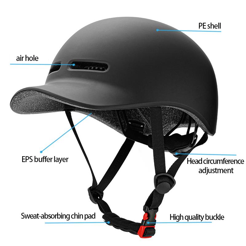 Ebike Helmet New Baseball Cap Adults Mountain Road Cycling Helmets Motorcycle Skateboarding Bike Electric Scooter Helmet 58-61cm