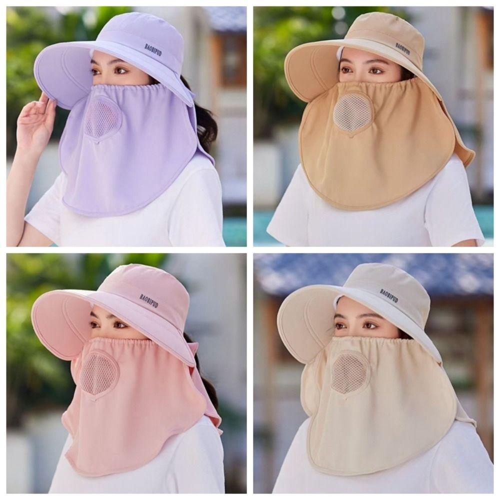 Breathable Sunscreen Sun Hat Lightweight Neck Flap Hat Fashion Picking Tea Hat  Hiking