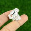 925 Sterling Silver Pear Sleeping Beauty Turquoise Gemstone Bezel Stackable Ring