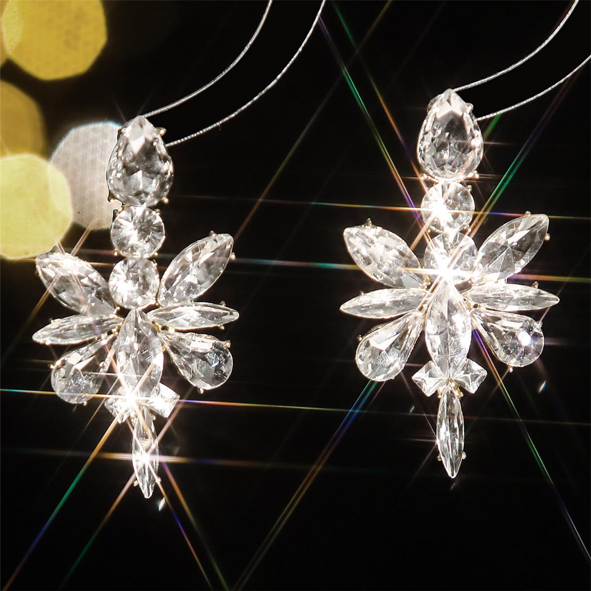 

Высококачественные великолепные цветные серьги с кристаллами, персонализированные преувеличенные блестящие серьги, женские серьги, 1 пара