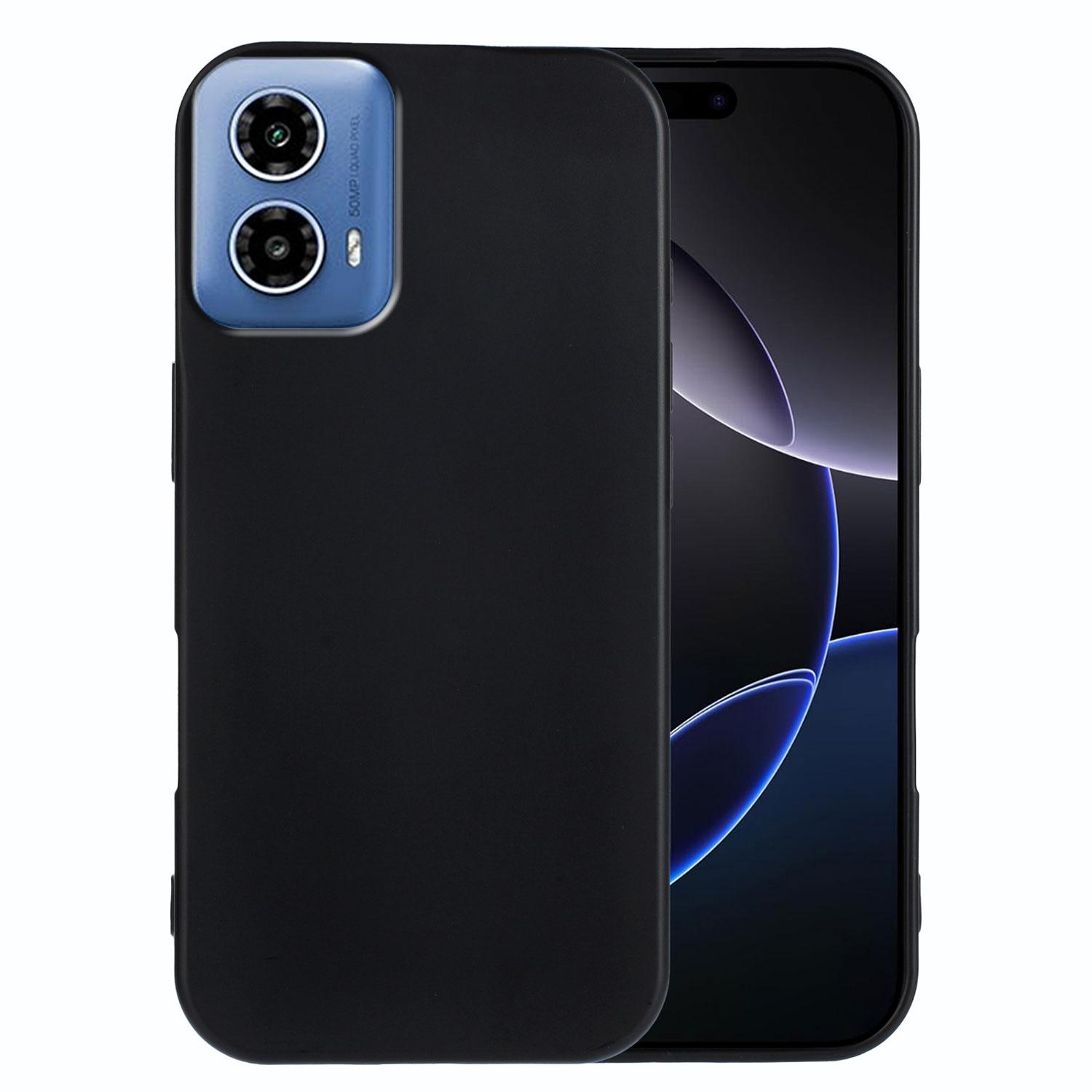

For Motorola Moto G45 5G/Motorola Moto G34 5G TPU Case Soft Matte Anti-fingerprint Phone Back Cover Black