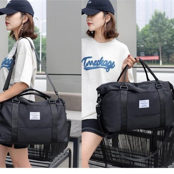 Versatile Spacious Nylon Tote Bag For Short Trips Stylish Design Great For Daily Use