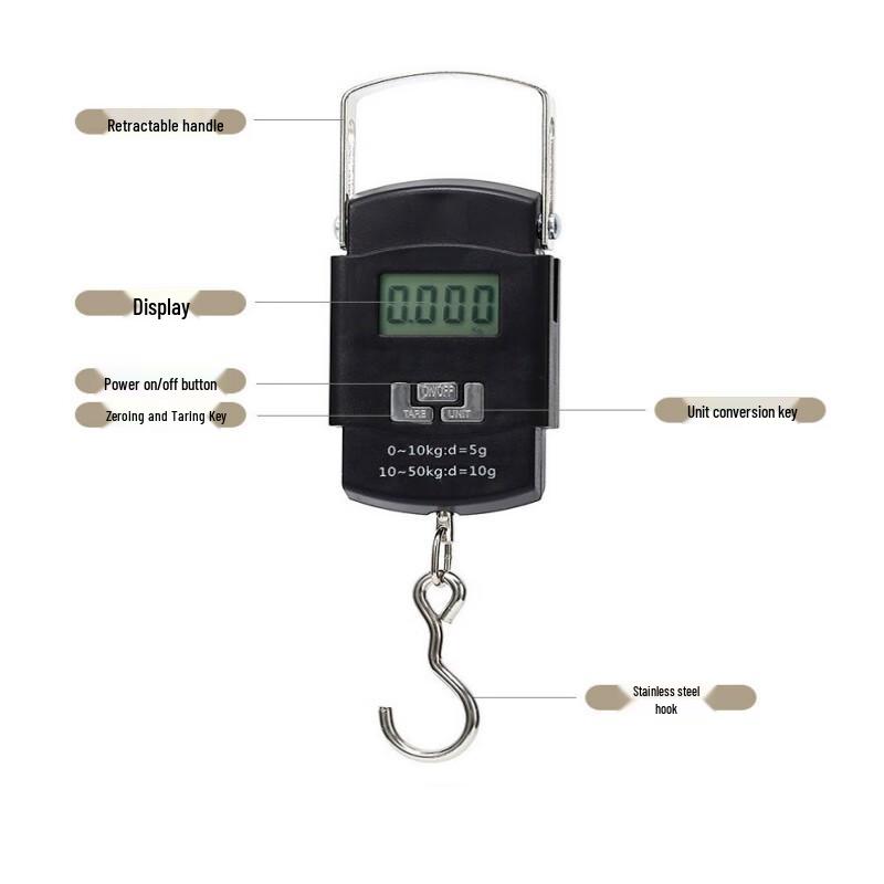 HKY 50KG Portable Digital Luggage & Fishing Scale (CN version)