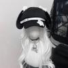 Gothic Lolita Beret Kawaii Hat Punk Bone Long Eared Puppy Hat For Women Girls Cosplay Hats Versatile Sunscreen Hat Gifts