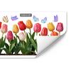 Colorful Tulip Butterfly Wall Stickers Electrostatic Adsorption Removable Decorative Decals for Home Background Window Decor