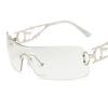 New Fashion Rimless Y2K Sunglasses Women Men  High Quality Trending Product Rave Party Festival  Uv400