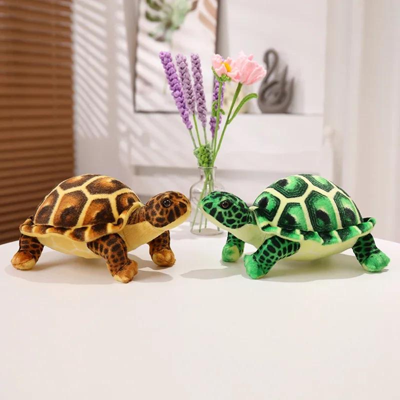 Kids Toys Cute Baby Super Green Simulation Stuffed Tortoise Realistic Sea Turtle Animal Plush Baby Toy Gift Hot Sale Home Decor
