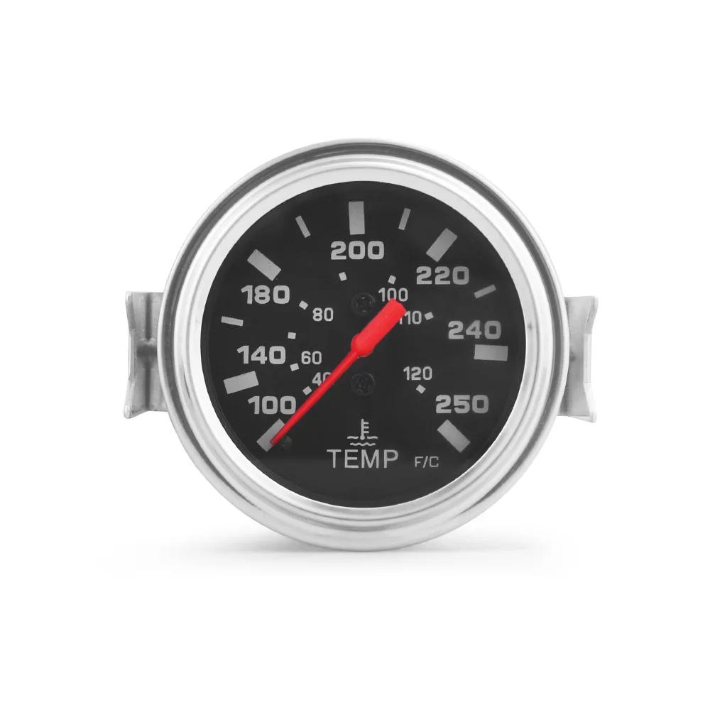 2" 52MM Mechanical 12V Water Temp Gauge 40-120C/100-250FTemperature Meter With Sensor NPT 1/2