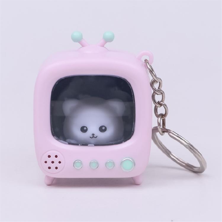 Novelty Television Keychain Glowing Doll Backpack Hanging Decoration For Night Visibility Camping Gear Kids Room