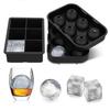 Ice Tray Ice Cube Ball Maker Mold Silicone Box Easy Release with Lid for Bar Home