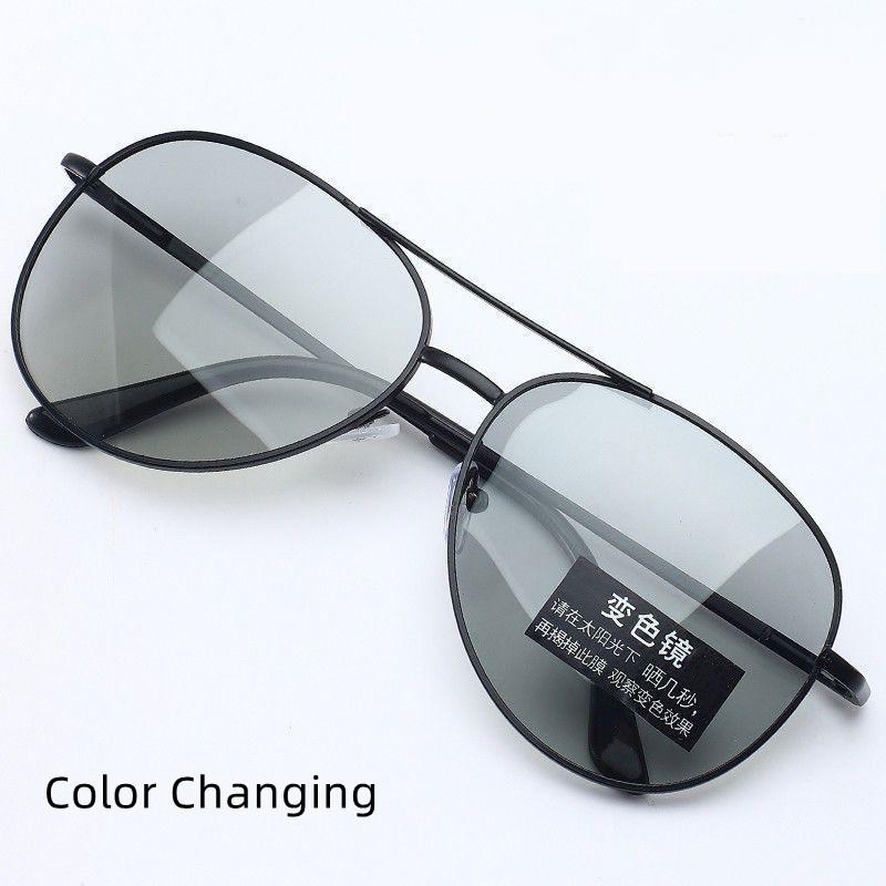 Polarized Sunglasses Metal Day Night Dual Use Sunglasses Photochromic Sunglasses Comfortable Uv400 Eyewear For Fishing Driving