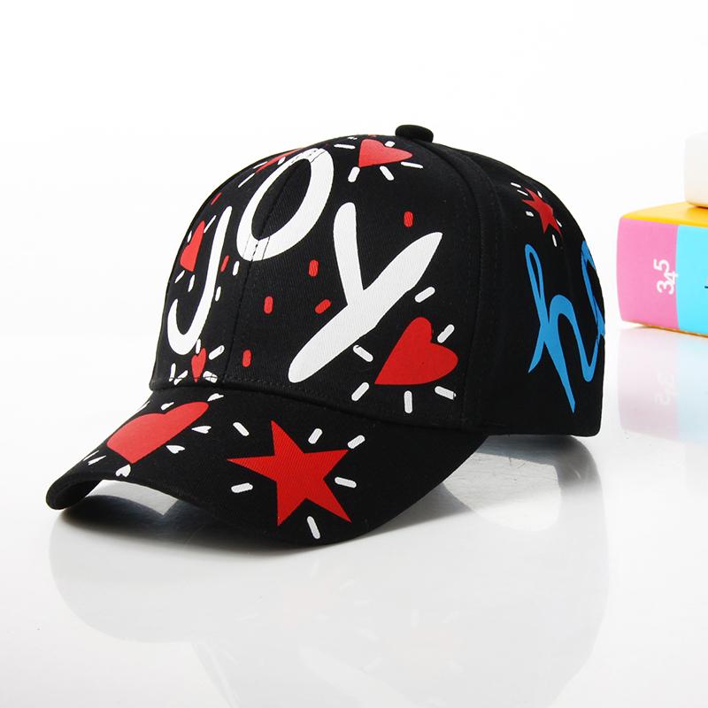 Fashion cotton Graffiti boy girl Baseball caps Children Printed snapback hat Kids Popular hip hop hat Cap hot sell