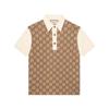 Jumbo GG Cotton Silk Jacquard Polo 'Beige Ebony' Men's 682015-XJD1F-2270