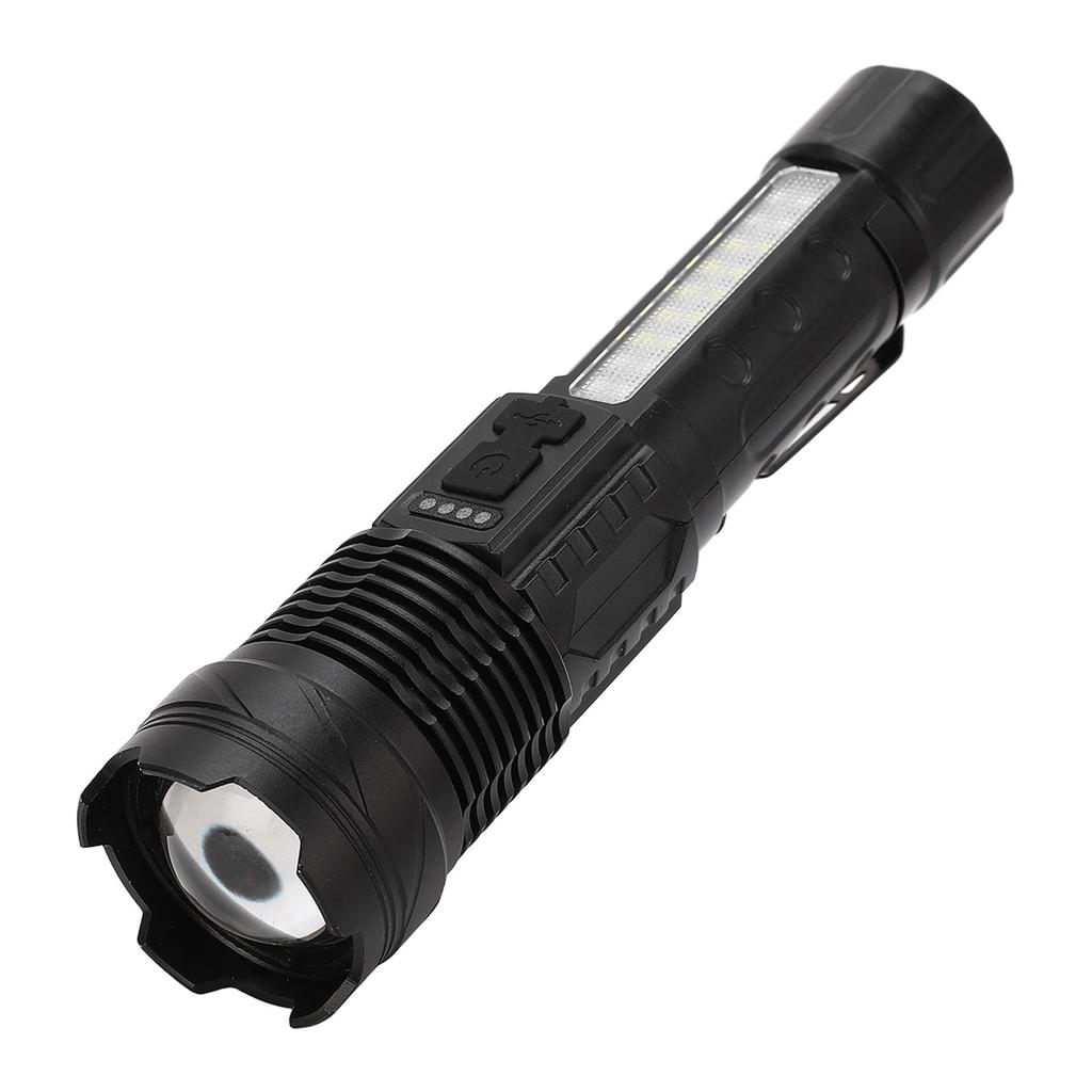 LED Bright Flashlight COB Work Light USB Rechargeable IPX4 Outdoor Lighting White Laser Flashlight