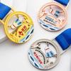 Spersonalizowany Metalowy Medal do Badmintona, Złoty, Srebrny, Brązowy, Nagroda Souvenir na Studenckie Zawody Sportowe, Mały Medal do Zawieszenia na Szyi, 2 Szt.