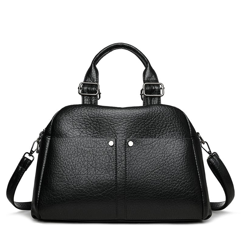 Bolsa Tote Grande Capacidade PU Feminina Multicompartimentos para o Dia a Dia Ombro Transversal