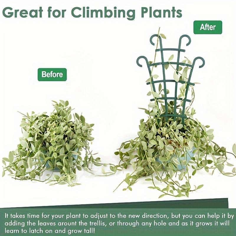 2/4/5 peças Suportes de plantas empilháveis - Treliça de plástico durável para uso interno e externo, ideal para videiras, rosas, vegetais