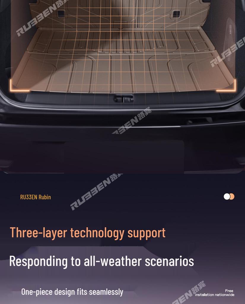 Ideal i6 TPE Full Coverage Trunk Mat - Car Interior Accessory