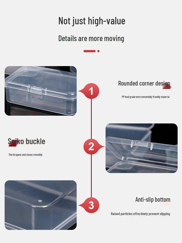 Transparent Rectangular Craft & Storage Box - Small Parts Organizer