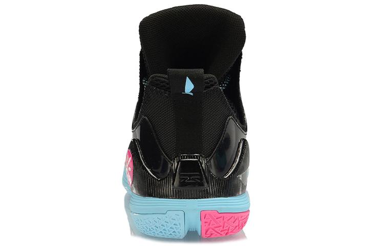 Li Ning 6th Person 2019 Basketball Shoes Men's Low Top Black/Blue/Pink ABAP017-5