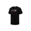 Li Ning Badminton Series Letter Logo Print Breathable Quick-Dry Short Sleeve Regular T-Shirt Unisex Tops Black AHST357-3