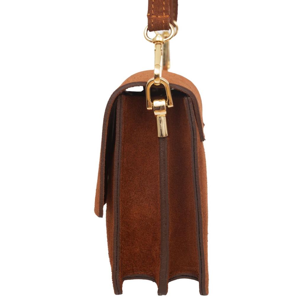 Vezze Frena Choco Small Suede Bag
