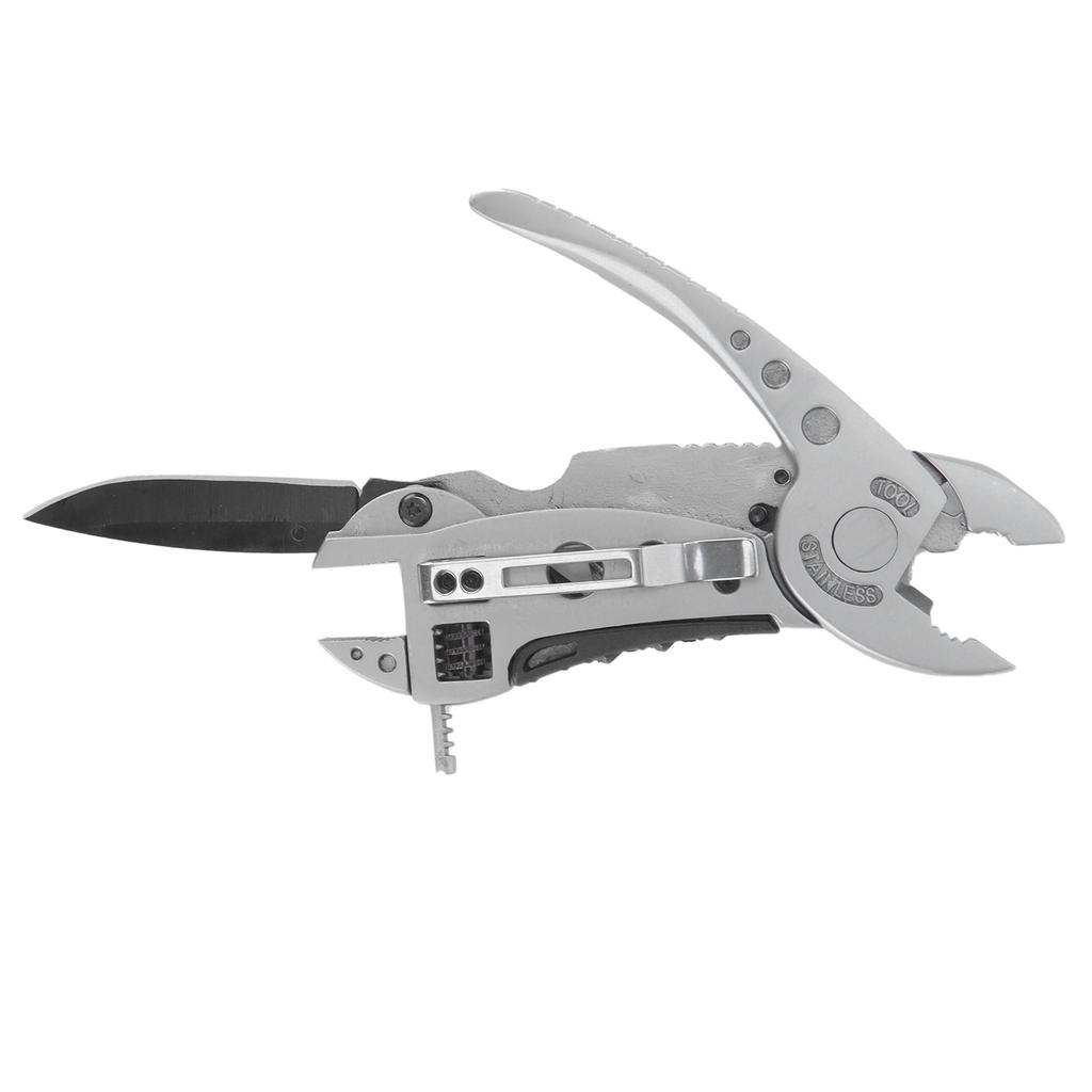 Multi Tool Adjustable Wrench Screwdriver Bits Pliers Survival Emergency Gear Assembly