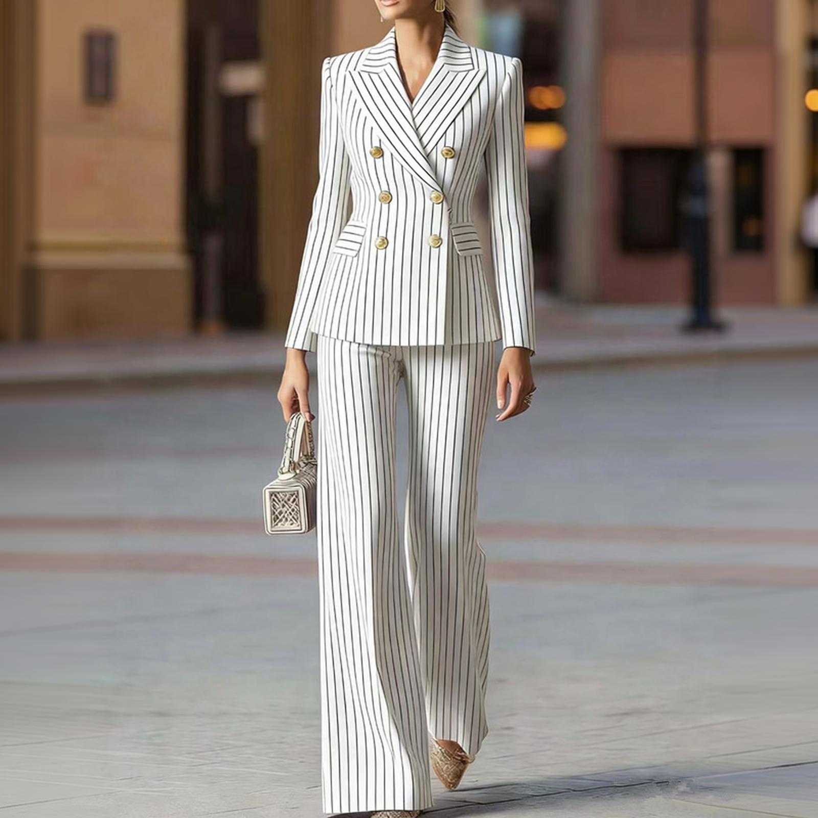Women`s Two-Piece Suit Set, Slim Fit