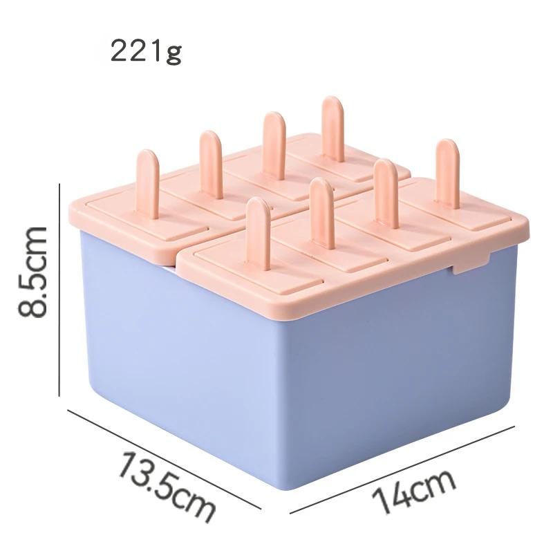 DIY Popsicle/Sorbet Mold Food Grade Household Popsicle Making Frozen Ice Box Abrasive Tools with Lid Homemade Ice Cream Artifact