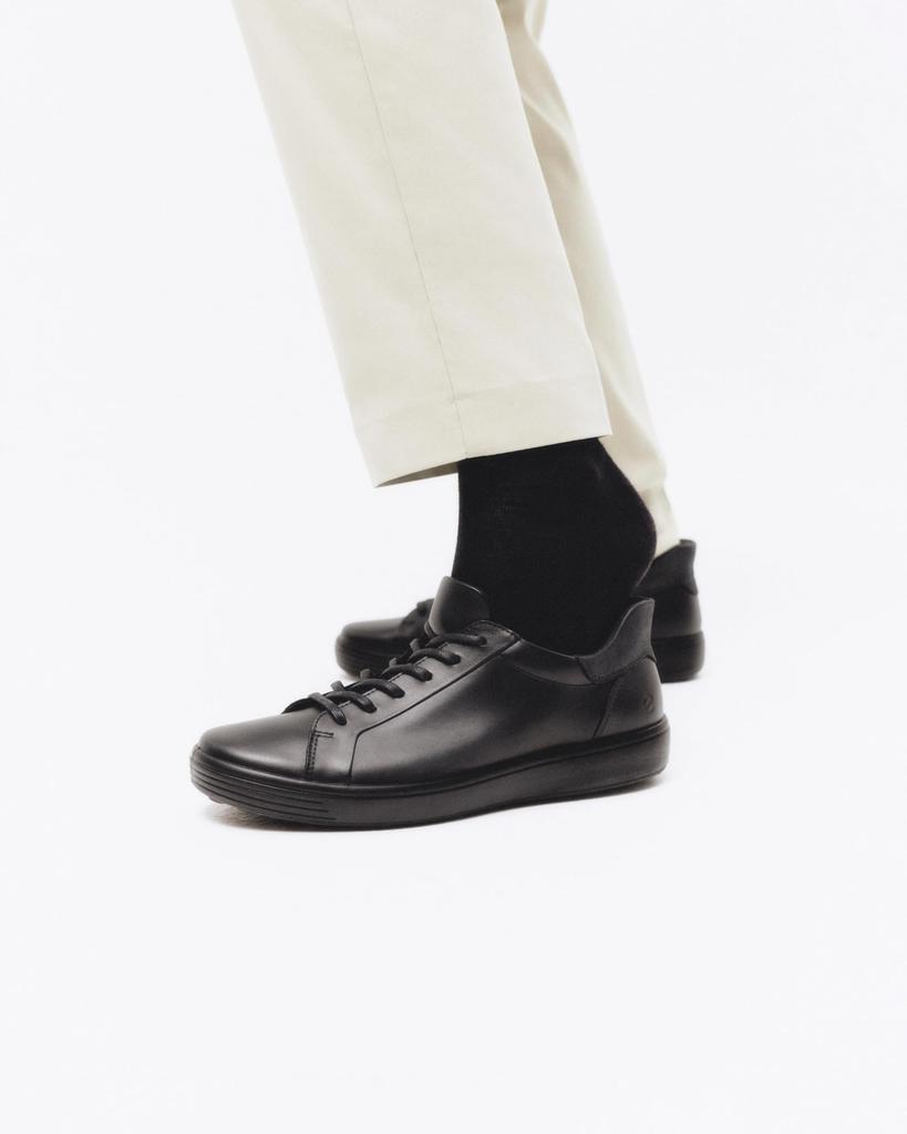 ECCO SOFT 7 M Herren Schnürschuhe aus echtem Leder, Schwarz/Schwarz, Größe 26,0 cm, 3E, 47082451052