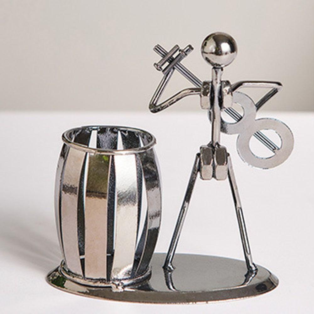 Tabletop Decoration Guitar Rocker Pen Holder Metal Band Pen Organizer Desktop Pen Holder  Home