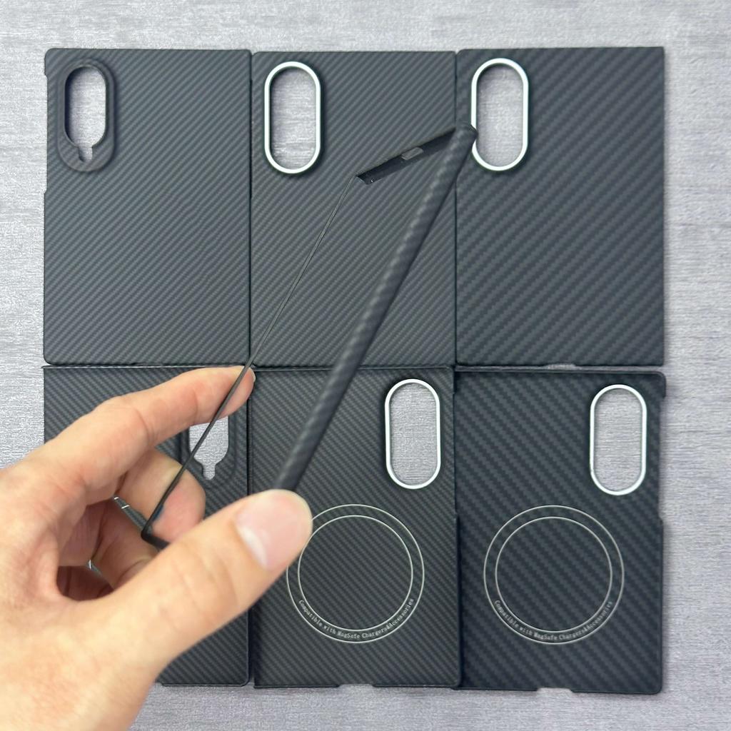 For Samsung Galaxy ZFold 8Wide Aramid Carbon Fiber Case, Ultra Thin Lightweight Magsafe Cover, Shockproof Hard Armor Shell