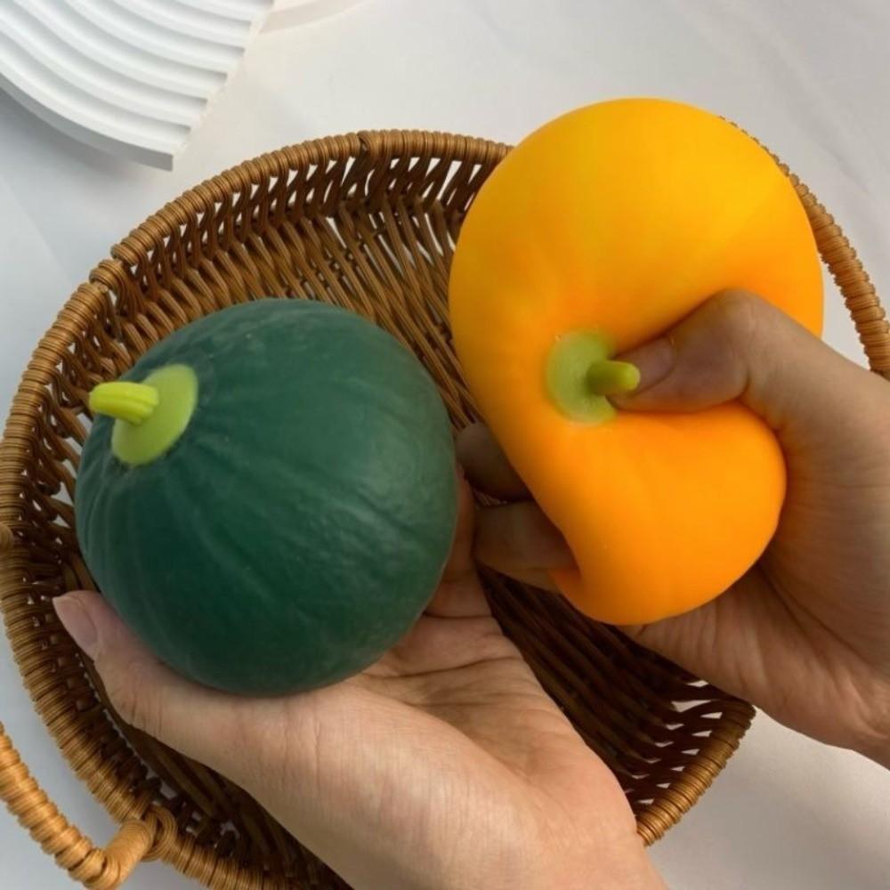 Realistic Simulation Pumpkin Squishy Toy Sensory Design Fruit Squeeze Toy Halloween Decor