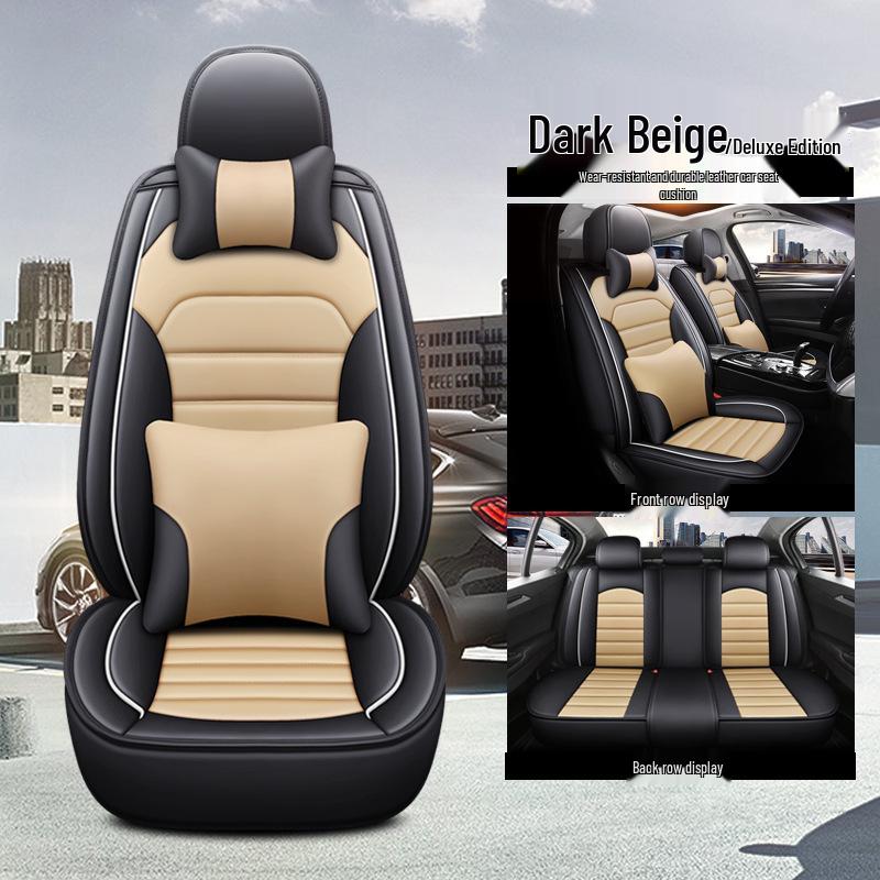 Full Surround Leather Car Seat Cover - Breathable, All-Season Comfort