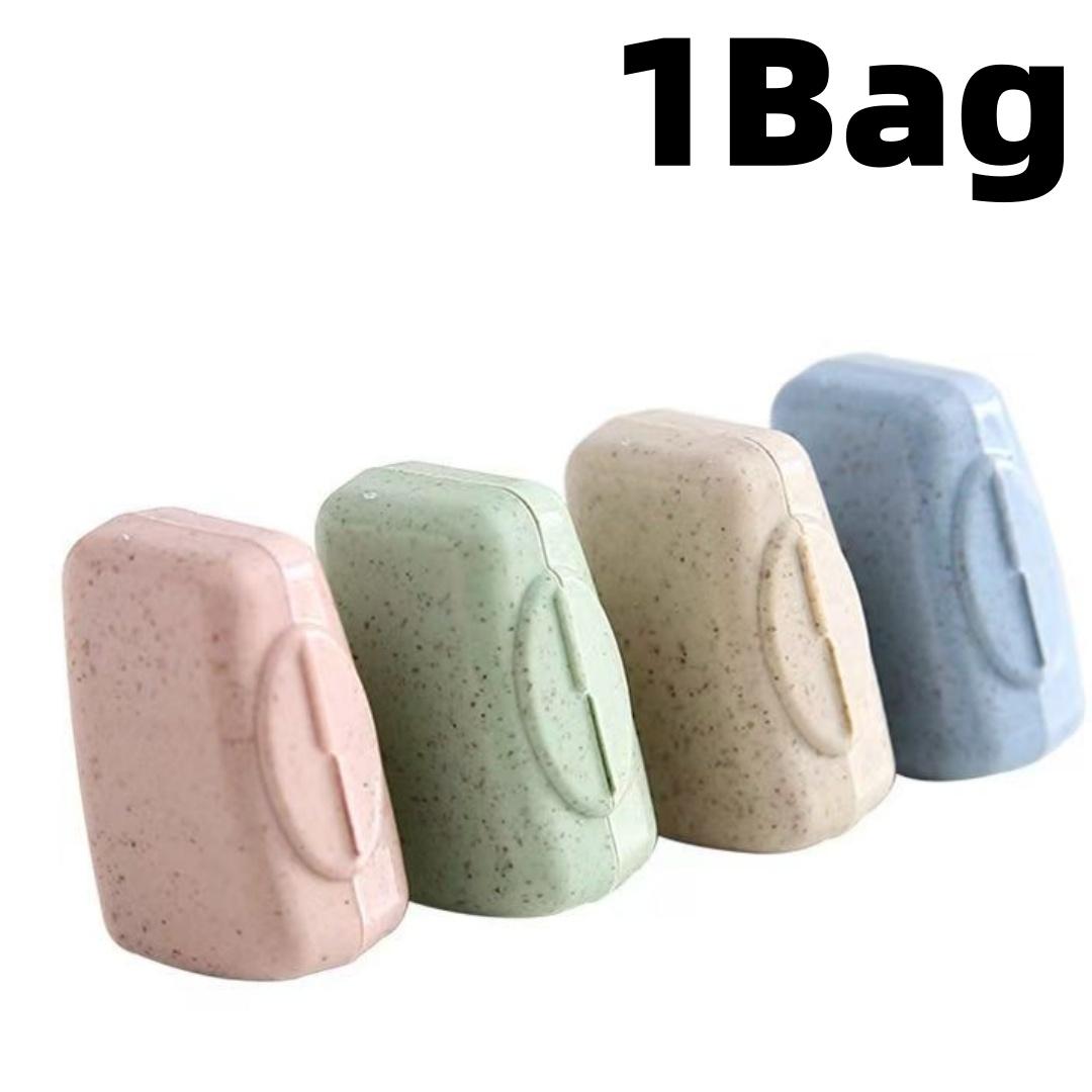 YS00270-4-Pack Wheat Straw Toothbrush Head Covers - Portable Travel & Outdoor Storage Protectors