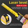 3 In 1 Laser Level Multi-functional Laser Tape Measure Horizontal Meter Vertical Equipment Level Ruler with Built-in 2.5m Tape
