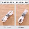 HIMIHOM Cable Ties, Velcro Type, Thin, 20mm Wide x 25m Long, Strong, Reusable, Cable Management, Cut-Free, for Home and Office Use (Gray, 2CM25M)