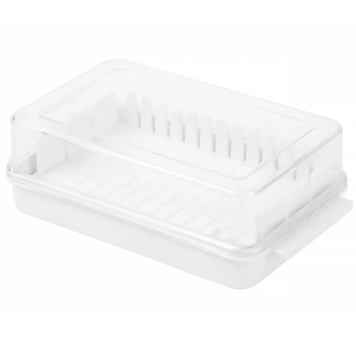 

Коробка для резки масла с крышкой, контейнер для хранения масла, многоразовый прочный разделитель масла, ящик для хранения 16.5x9.5x5cm чистый