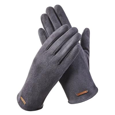 Thicken Gloves Suede Velvet Warm Mittens Thermal Driving Ski Windproof Gloves Touch Screen Winter Women Gloves