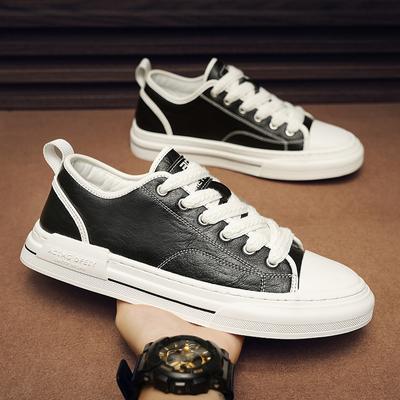 High Quality Men Outdoor Antiskid Sports Shoes Casual Leather Thick Bottom Designer Shoes Fashion Comfy Tennis Vulcanized Shoes
