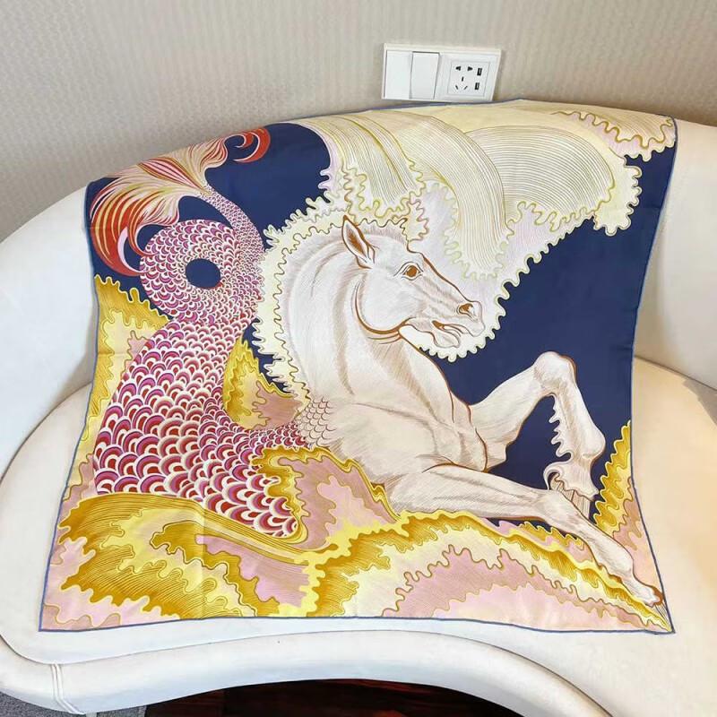 NINA SOLOR Double-Sided Silk Scarf